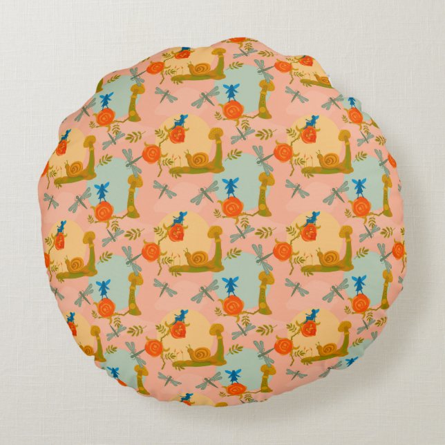 Woodland Fairytale Round Pillow (Back)