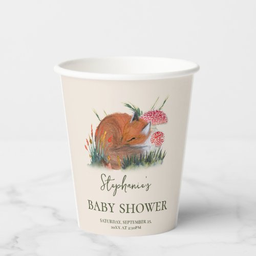 Woodland Fall  Baby Shower  Cottage Core  Paper Cups