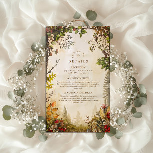 Woodland Fall Forest Wedding Enclosure Card