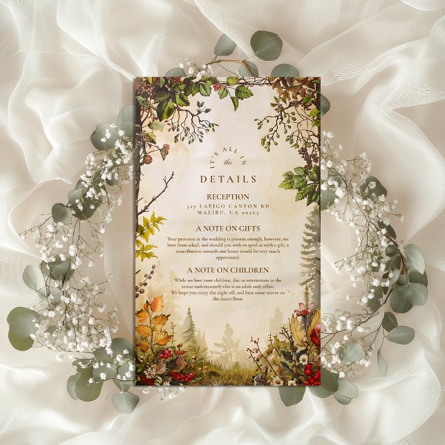 Woodland Fall Forest Wedding Enclosure Card (Creator Uploaded)