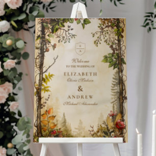 Woodland Fall Forest Wedding Foam Board