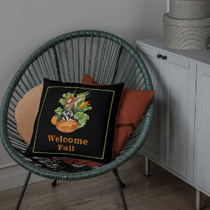 Woodland Fall Harvest Elf   Throw Pillow