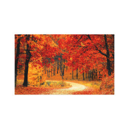 woodland fall trail wrapped canvas