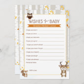 Woodland Fall / Winter Wishes for Baby Shower Card (Front/Back)