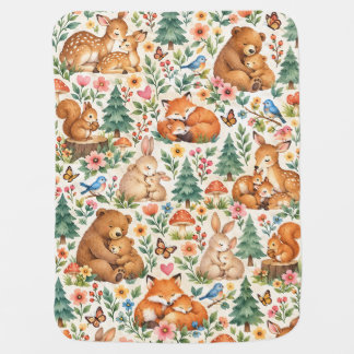 Woodland Family Cuddles Baby Blanket