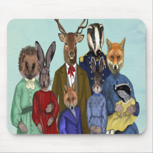 Woodland Family Mouse Pad