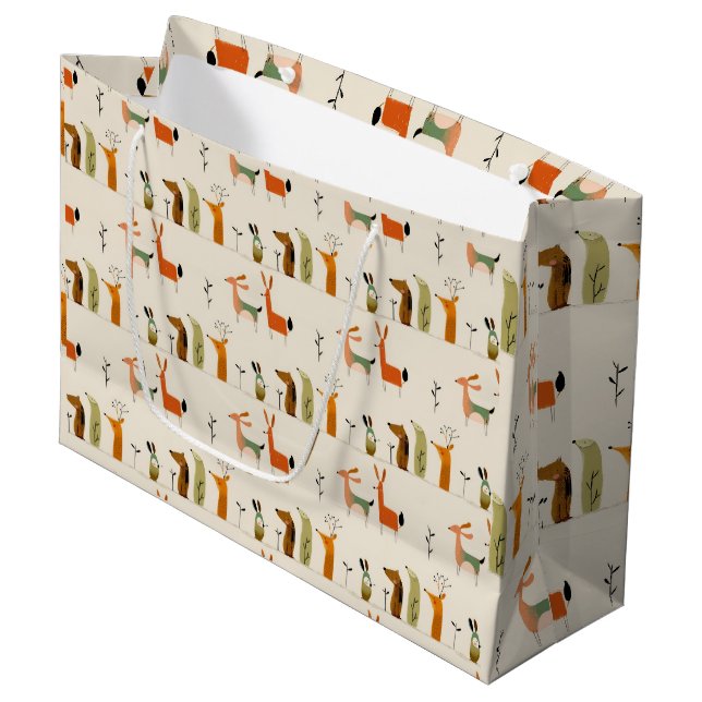 Woodland fantasy large gift bag (Front Angled)