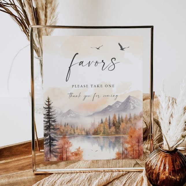 Woodland Favor Sign Rustic Baby Shower Wedding (Creator Uploaded)