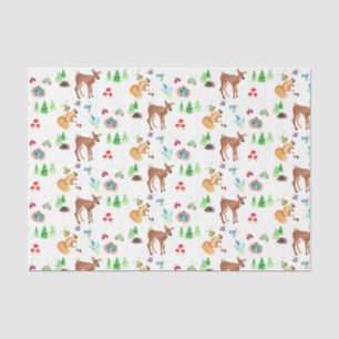 Woodland fawn and friends tissue paper