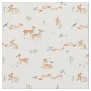 Woodland fawn, forest birdlife, spotted deer, song fabric