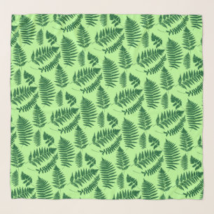 Woodland Fern, Emerald and Light Green Scarf
