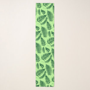 Woodland Fern, Emerald and Light Green Scarf