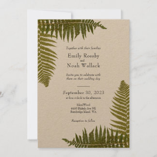 Woodland Fern Invitation