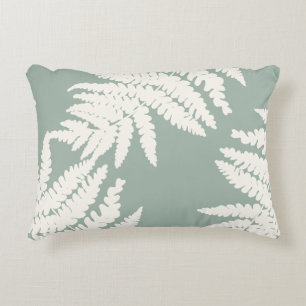 Woodland Fern Leaf Custom Background Colors  Accent Pillow