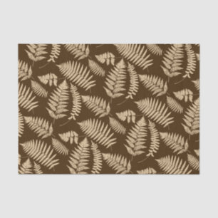 Woodland Fern Pattern, Brown and Beige Tissue Paper