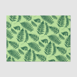 Woodland Fern Pattern, Emerald and Light Green Tissue Paper