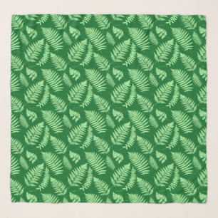 Woodland Fern Pattern, Light Green and Emerald Scarf