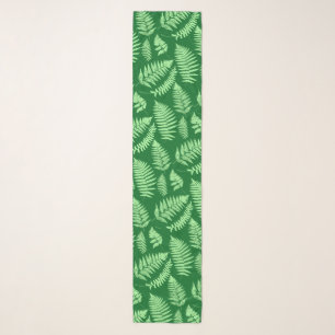 Woodland Fern Pattern, Light Green and Emerald Scarf