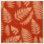 Woodland Fern Pattern, Mandarin Orange Fabric