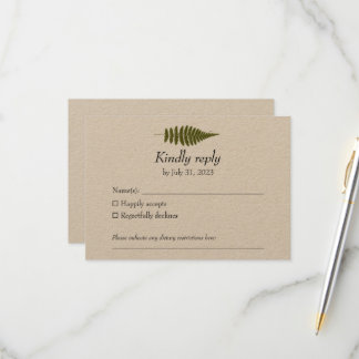 Woodland Fern RSVP Card