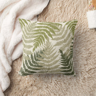 Woodland Ferns  Throw Pillow