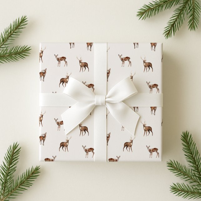 Woodland, festive deer  wrapping paper (Creator Uploaded)