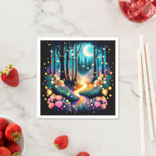 Woodland Fireflies Baby Shower Napkins