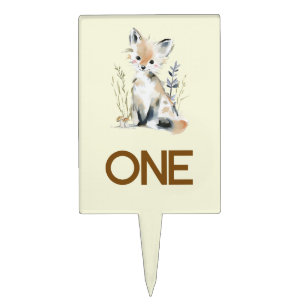 Woodland First Birthday Cake Topper