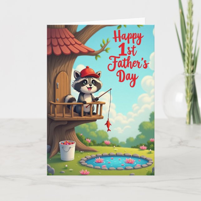 Woodland First Fathers Day Card (Front)