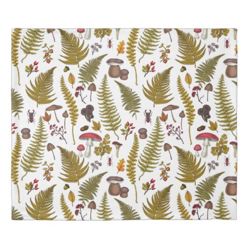 Woodland flora and fauna 2 duvet cover