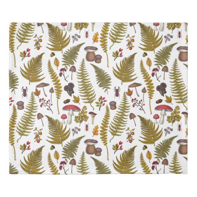 Woodland flora and fauna 2 duvet cover (Front)