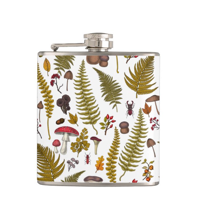 Woodland flora and fauna 2 flask (Front)