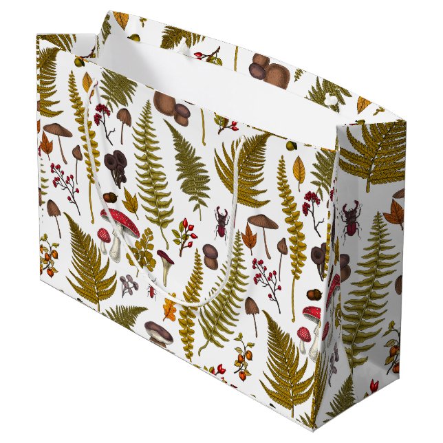 Woodland flora and fauna 2 large gift bag (Back Angled)