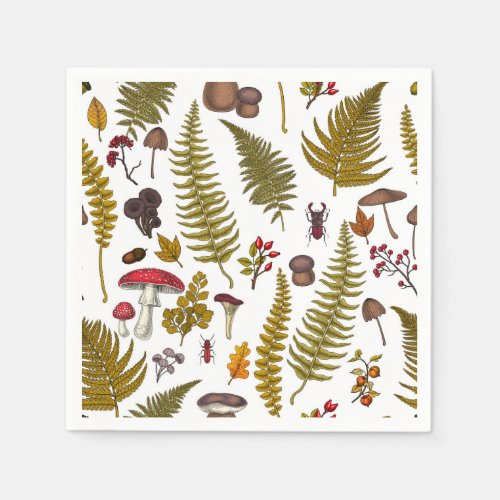 Woodland flora and fauna 2 napkins