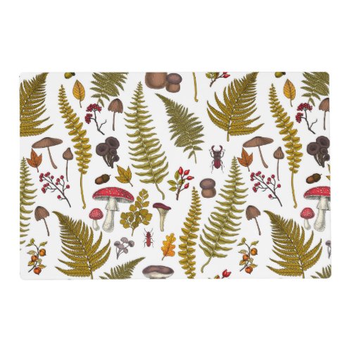 Woodland flora and fauna 2 placemat