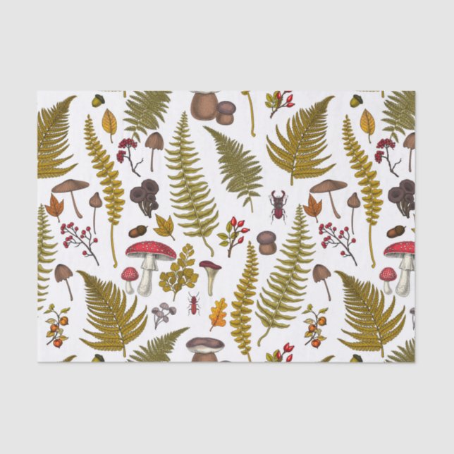 Woodland flora and fauna 2 tissue paper (Front)