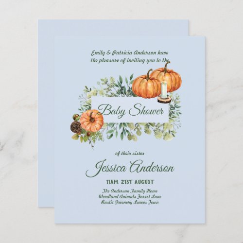 Woodland Flora and Fauna BABY SHOWER Invites