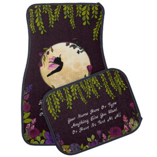 Woodland Floral Garden Fairy Magic Fantasy Moon Car Floor Mat