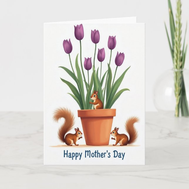 Woodland Floral Mothers Day Card (Front)