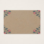 Woodland Florals Baby Shower Guess How Many Card (Back)