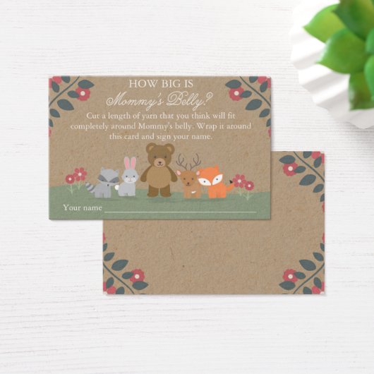 Woodland Florals Baby Shower Mommy's Belly Game (Desk)