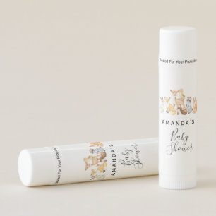 Woodland Flowers Baby Shower Lip Balm