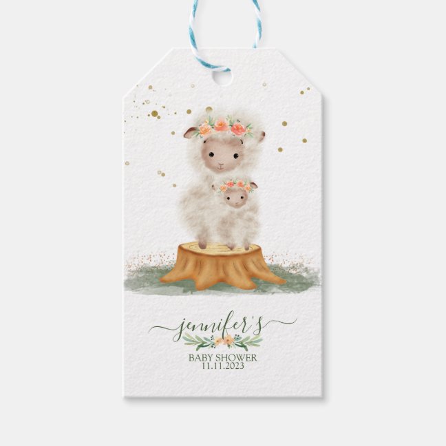 Woodland Fluff Sheep Gift Tags