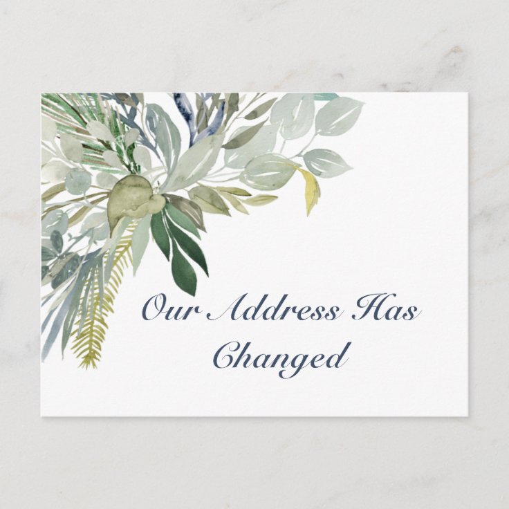 Woodland Foliage Change Of Address Postcard Zazzle