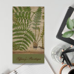 woodland foliage french botanical print fern business card