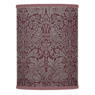 Woodland Foliage Red Rabbit William Morris Pattern Lamp Shade