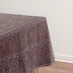 Woodland Foliage Red Rabbit William Morris Pattern Tablecloth