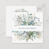 Woodland Foliage Square Business Card (Front/Back)