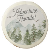 woodland forest adventure awaits favor sugar cookie (Front)