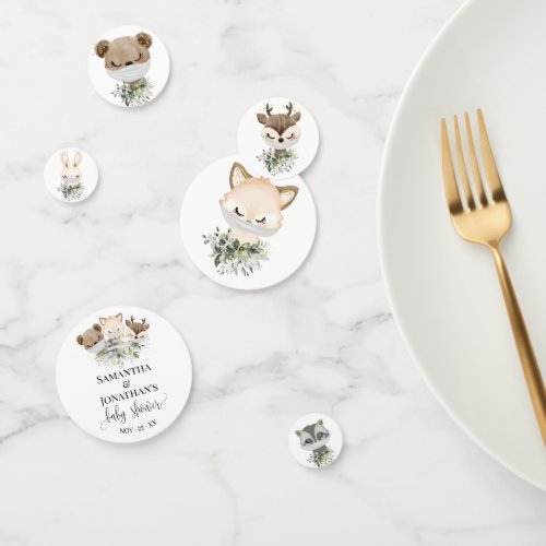 Woodland Forest Animal Baby Shower Confetti